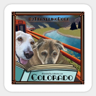 2 Traveling Dogs - Colorado Sticker